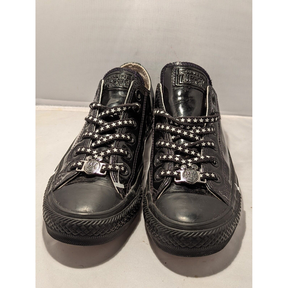 Converse Chuck Taylor Miley Cyrus Black Patent “Mickey “Low Top 6.5 Women Shoes - Picture 3 of 10